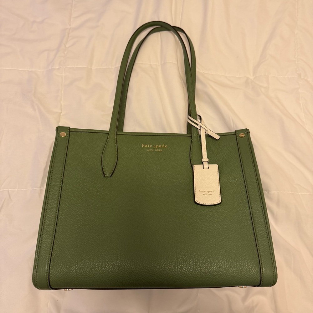 Kate Spade Olive Green Shoulder Tote Bag
